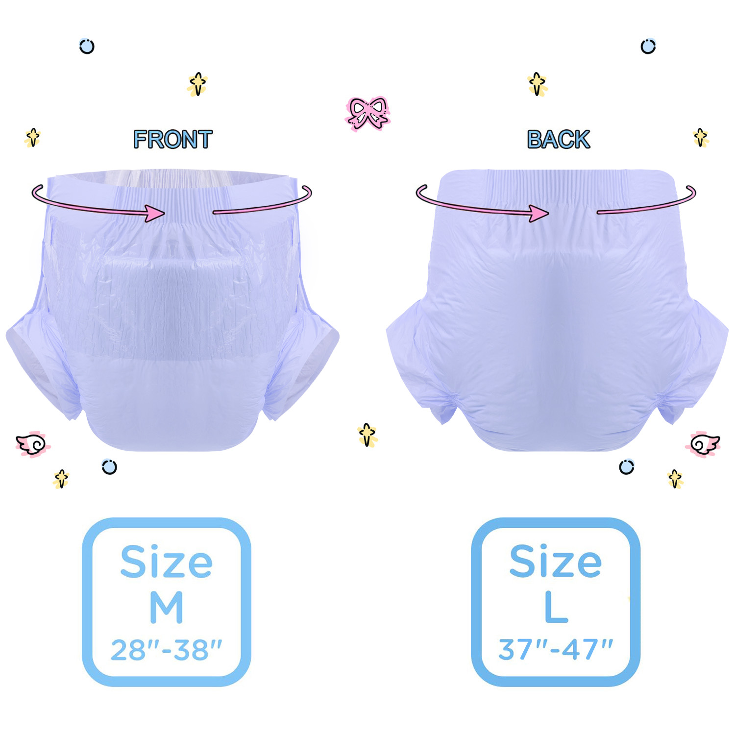 Adult Diaper-Solid Purple