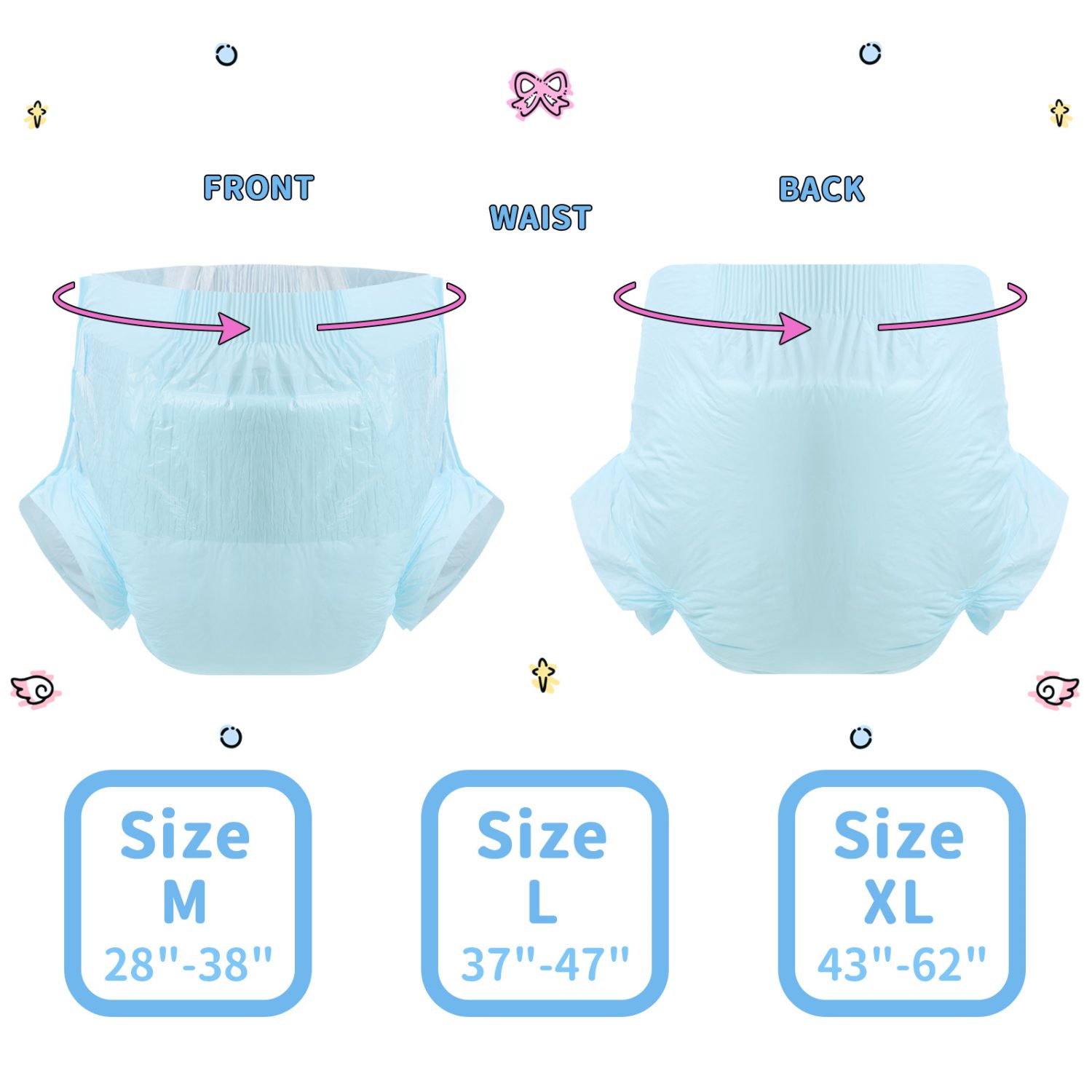 Solid Diaper Set4 Sample -3 pcs